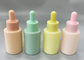 Matte Pink Frosted 30ml Glass Dropper Bottles For Cosmetic Serum
