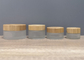 50ml Green Glass Ointment Jars Bamboo Lid  Frosted Cream Jar Logo Customization